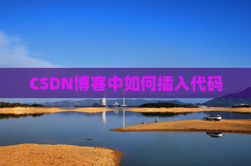 CSDN博客中如何插入代码